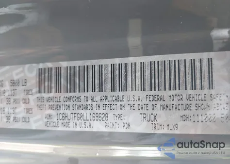 2020 Jeep Gladiator Overland 4X4 из США, поврежденный, VIN 1C6HJTFG0LL169628